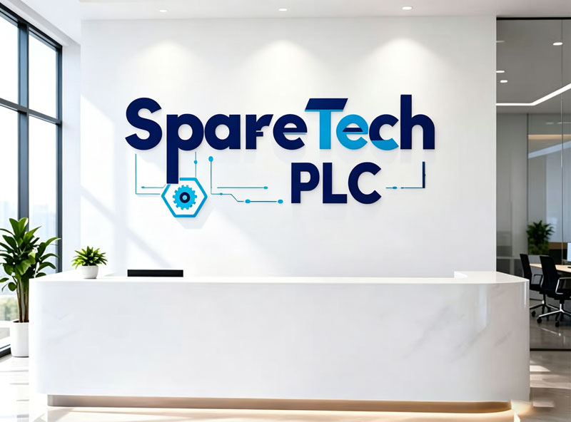 Advanced industrial PLC automation system by SpareTech Plc in smart factory environment