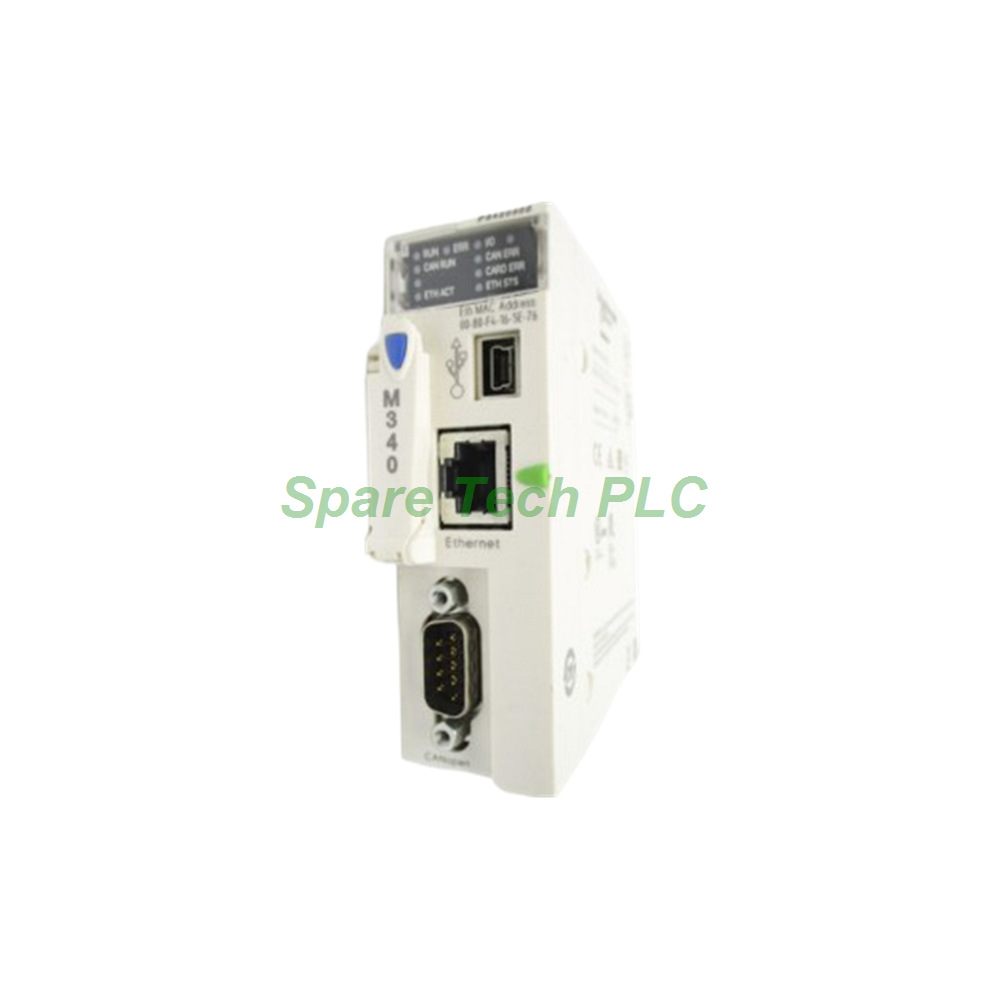 Figure 2: Technical layout and connection details for the Schneider Electric BMXP3420302CL Processor module.