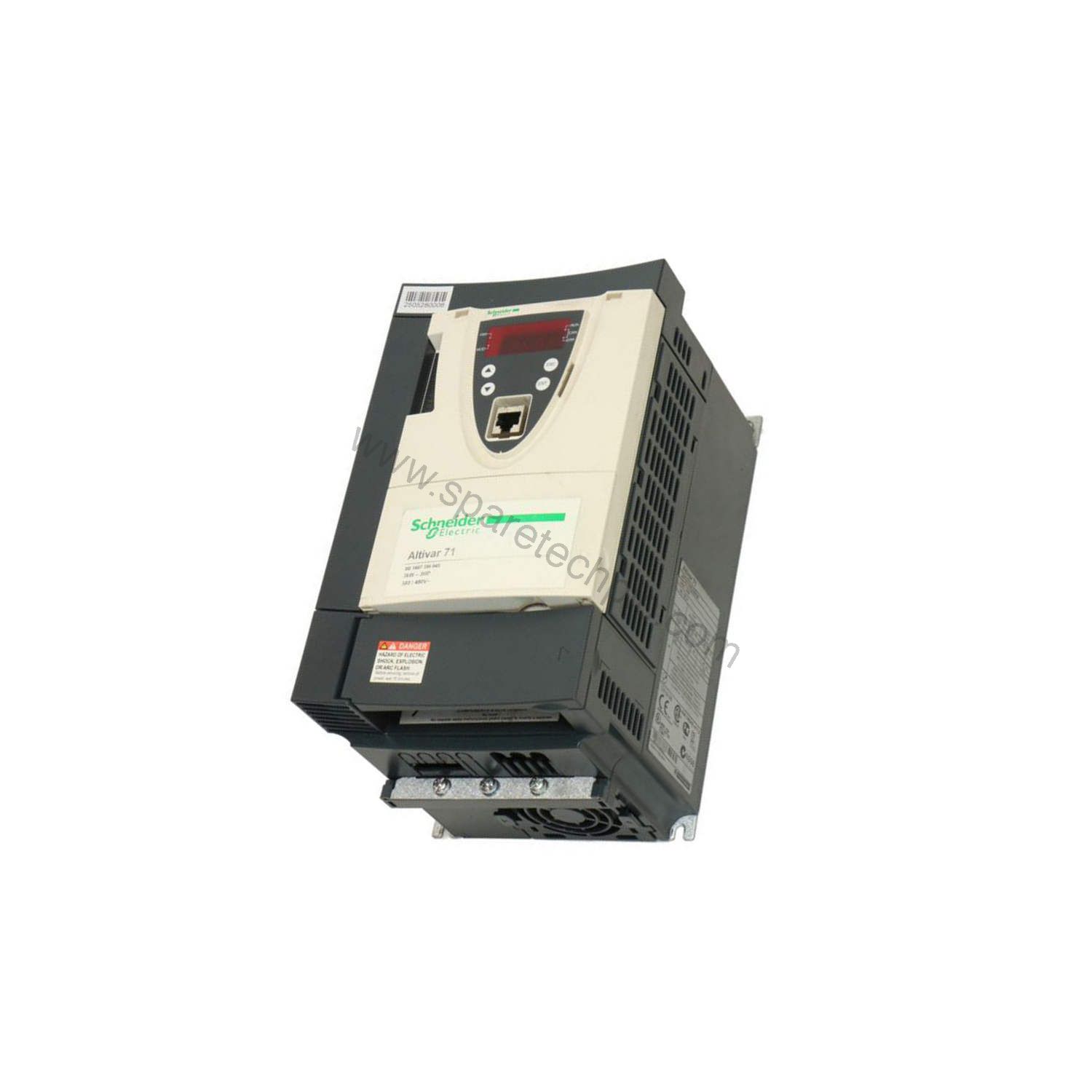 Figure 2: Technical layout and connection details for the Schneider Electric ATV71HU30N4 Variable Speed Drive.