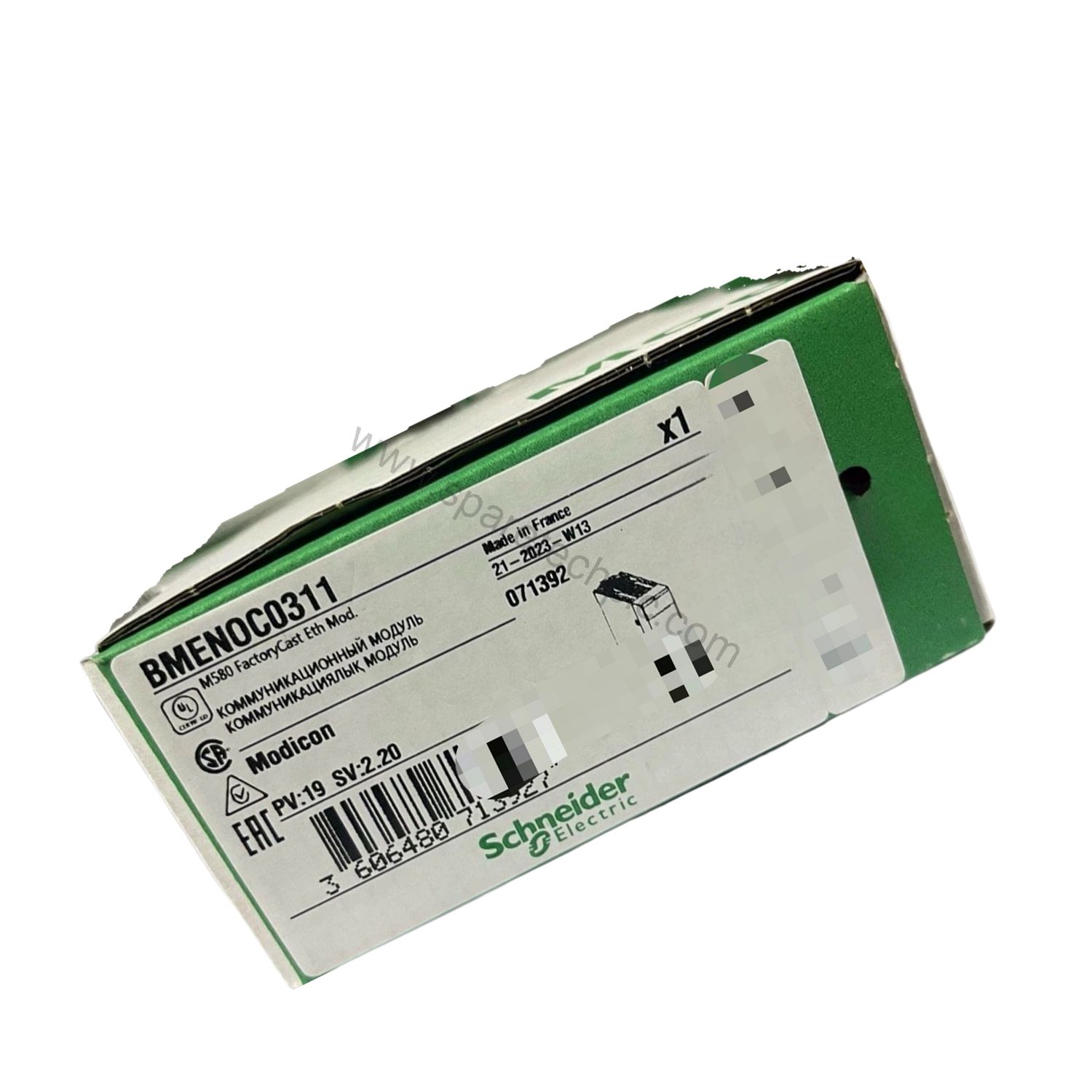 Figure 2: Technical layout and connection details for the Schneider Electric BMENOC0311C Communication module.